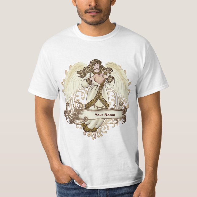 T-shirt Gold Heart Angel  (Devant)