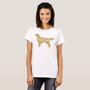 T-shirt Gold Parties scintillant Golden Retriever   Maman 