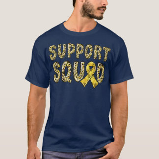T-shirt Gold Ribbon Empreinte de léopard soutien Squad enf