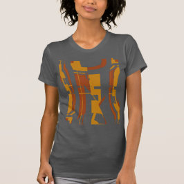 T-shirt Gold Rust Art Tribal d'inspiration sud-ouest Abstr