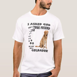 T-shirt Goldador Citer Maman Papa Imprimer, Mignonne Golde