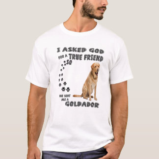 T-shirt Goldador Citer Maman Papa Imprimer, Mignonne Golde
