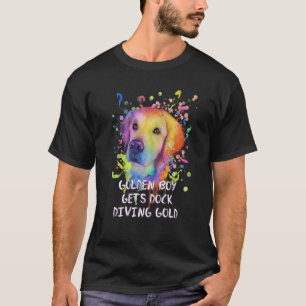 T-shirt Golden Boy obtient Dock Plongée Or Golden Retrieve