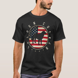 T-shirt Golden Cocker Retriever USA Flag 4th July Dog Mama