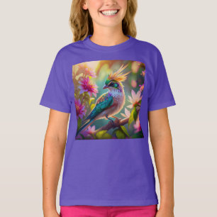 T-shirt Golden Crested Green Headed Finch Imaginaire Oisea