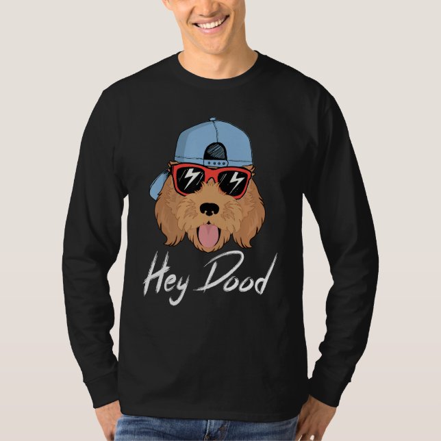 T-shirt Golden Doodle Hey Dood Labradoodle Apricot Goolden (Devant)