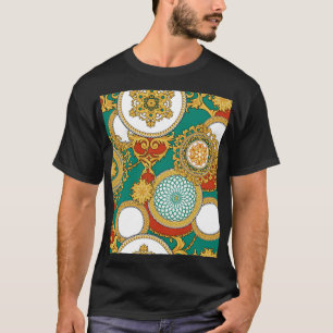 T-shirt Golden Elegant Arrière - plan arabesque