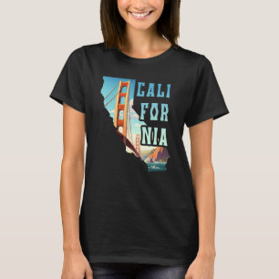 T-shirt Golden Gate Bridge Souvenir San Francisco Carte de