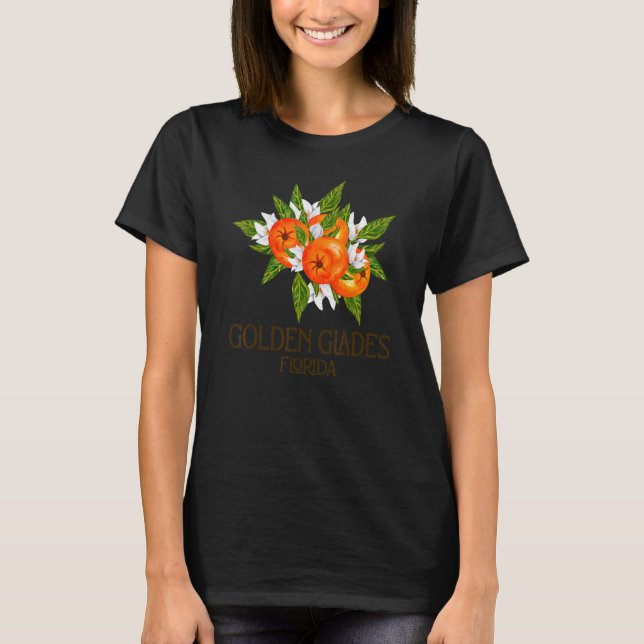T-shirt Golden Glades Florida Beach FL Oranges Blossom Flo (Devant)