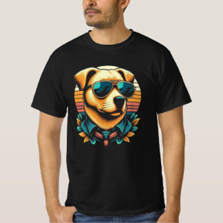T-shirt Golden Glow - Retro Pup Edition