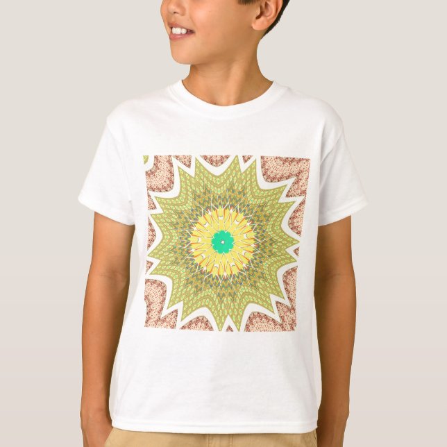 T-shirt gOLDEN JAUNE motif tribal d'origine africaine (Devant)