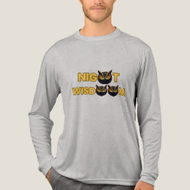 T-Shirt“Golden Owl Icon – Minimal Night Wisdom  Tri-Blend Shirt