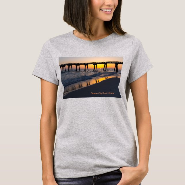 T-shirt Golden Panama City Beach Sunset réflexions (Devant)