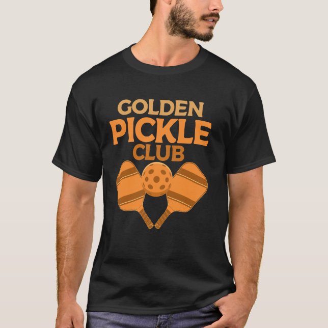 T-shirt Golden Pickle Club Funny Pickleball Joueurs Pickle (Devant)