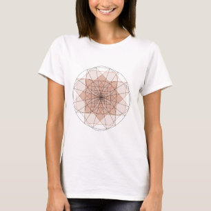 T-shirt golden rectangle flower