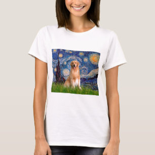 T-shirt Golden Retriever 8 - Nuit étoilée