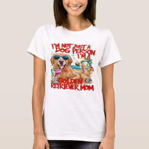 T-shirt Golden Retriever avec lunettes de soleil et un ver