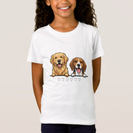 T-Shirt Golden Retriever & Beagle Meilleur pour les amoure