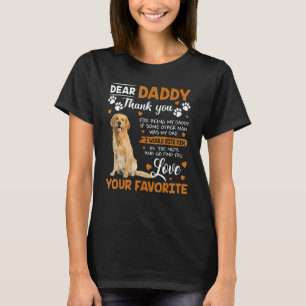 T-shirt Golden Retriever Chien Cher Papa Merci D'être
