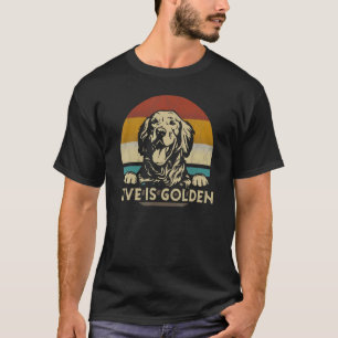 T-shirt Golden Retriever chien Vie est doré rétro vintage