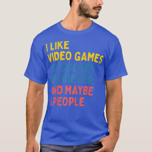 T-shirt Golden Retriever Dog Propriétaire Jeux Vidéo Lover
