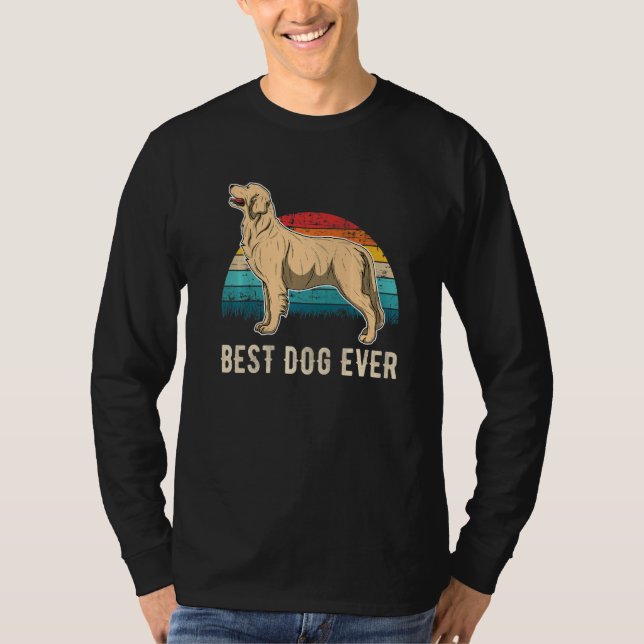 T-shirt Golden Retriever Dog Sunset (Devant)