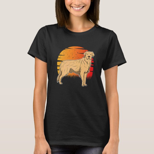 T-shirt Golden Retriever Dog Sunset  36 (Devant)