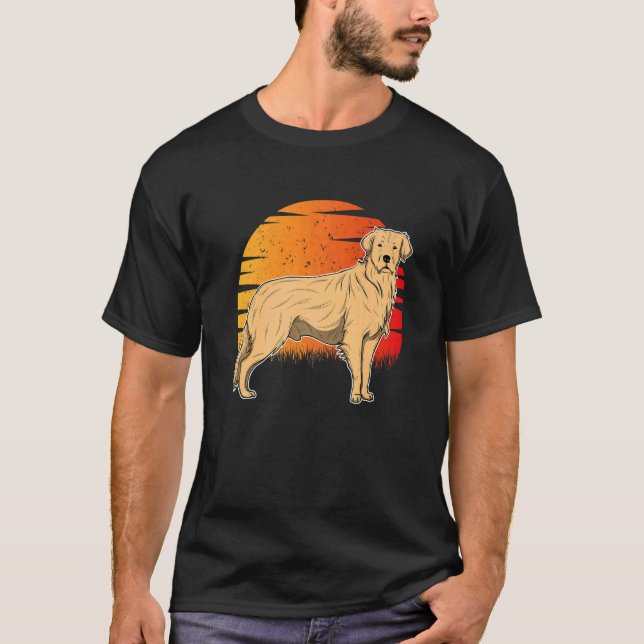 T-shirt Golden Retriever Dog Sunset  36 (Devant)