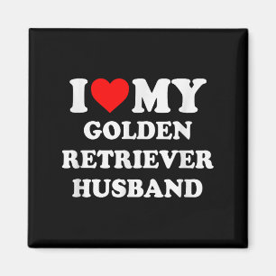 T-Shirt Golden Retriever Ehemann Heirat Humor Magnet