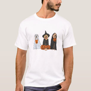 T-shirt Golden Retriever Ghost Halloween Tricoter Ou Treat