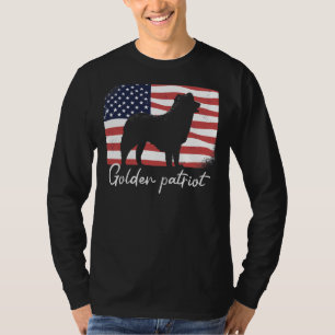 T-shirt Golden Retriever Golden Retriever Sur Patriot Amer