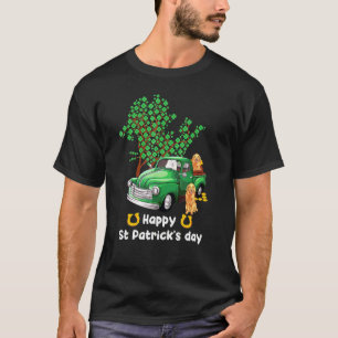 T-shirt Golden Retriever Jour de la Saint Patrick Truck Sh
