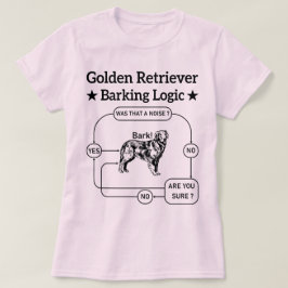 T-shirt Golden Retriever Logique d'aboiement drôle Chien S