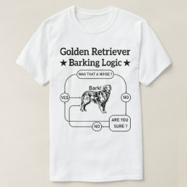 T-shirt Golden Retriever Logique d'aboiement drôle Chien S