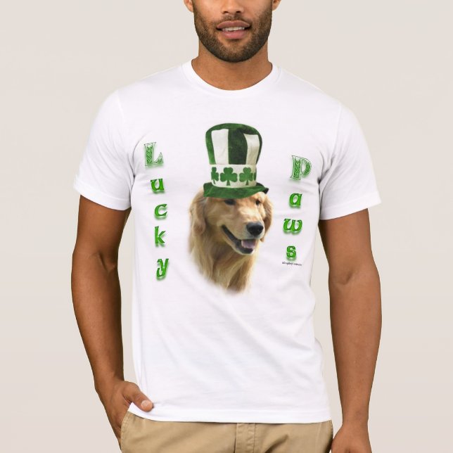 T-shirt Golden Retriever Lucky Paws (Devant)