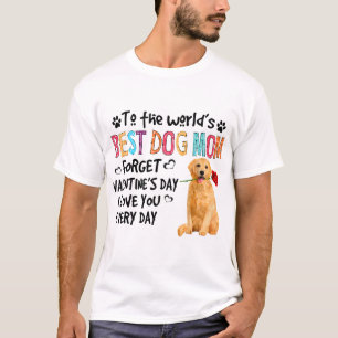 T-shirt Golden Retriever Meilleur Chien Maman Valentines J