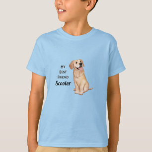 T-shirt Golden Retriever Mon meilleur ami Nom personnalisé