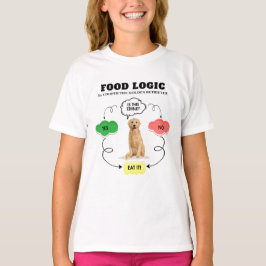T-shirt Golden Retriever Nom personnalisé Food Logic Fchar