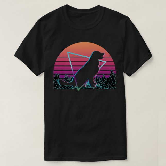 T-shirt Golden Retriever Retro Premium  (Design devant)