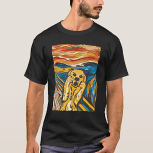 T-shirt Golden Retriever Scream Art