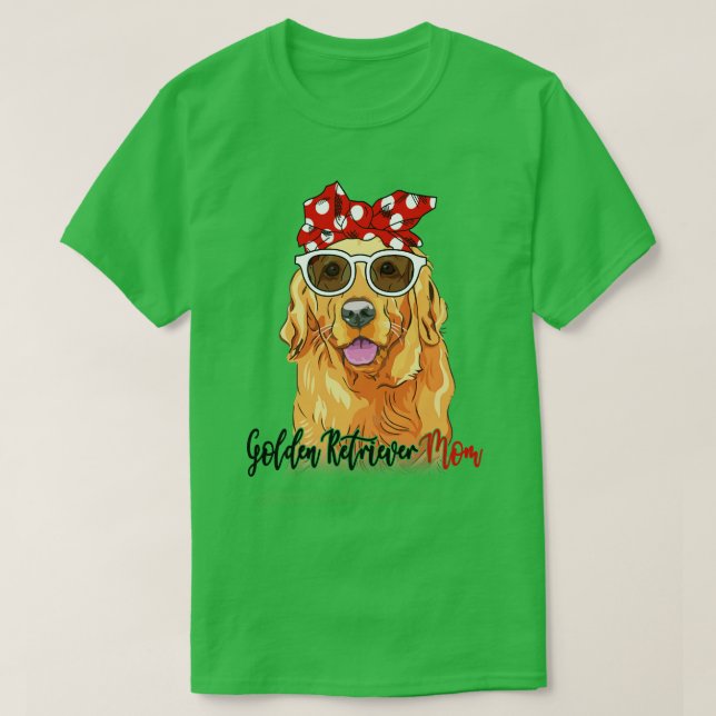 T-shirt Golden Retriever Shirt Golden Retriever Maman Band (Design devant)