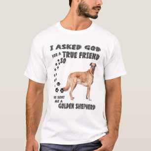 T-shirt Golden Shepherd Citer Maman Papa Costume, Allemand