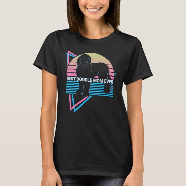 T-shirt Goldendoodle Dood Retro Best Doodle Mom Ever (Devant)