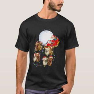 T-shirt Goldendoodle Funny Reindeer Christmas Moon Père N