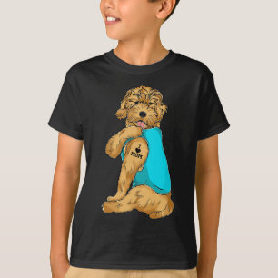 T-shirt Goldendoodle I Love Maman Tattoo Apparel, Dog Mama