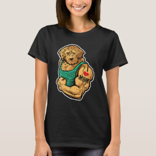 T-shirt Goldendoodle I Love Maman Tattoo Dog Entraînement 