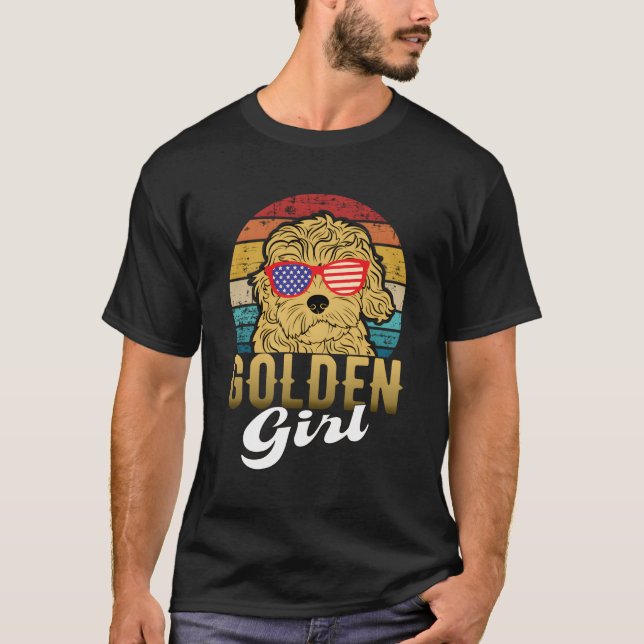 T-shirt Goldendoodle Puppy Labradoodle Usa Girls Femmes (Devant)