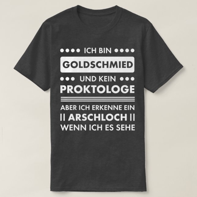 T-shirt Goldsmith I orfèvrerie motif pour forgeron metalwo (Design devant)