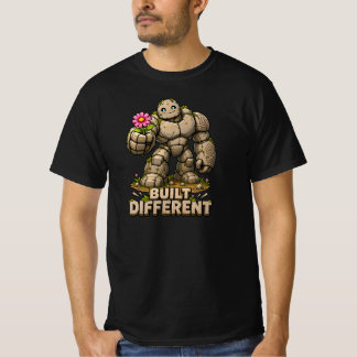 T-shirt Golem de pierre mignon construit différemment Humo