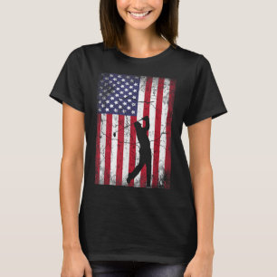 T-shirt Golf American Drapeau 4 juillet femme cadeau